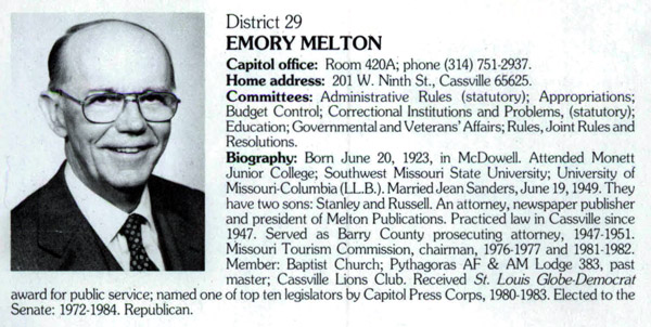 Emory Melton 1988 Blue Book